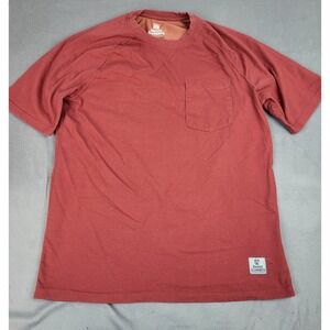 Rugged Element Shirt Mens Medium Red Lightweight Outdoor Crew Neck‎ Work Pocket